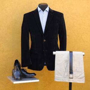 Saco Sport de Corderoy Negro