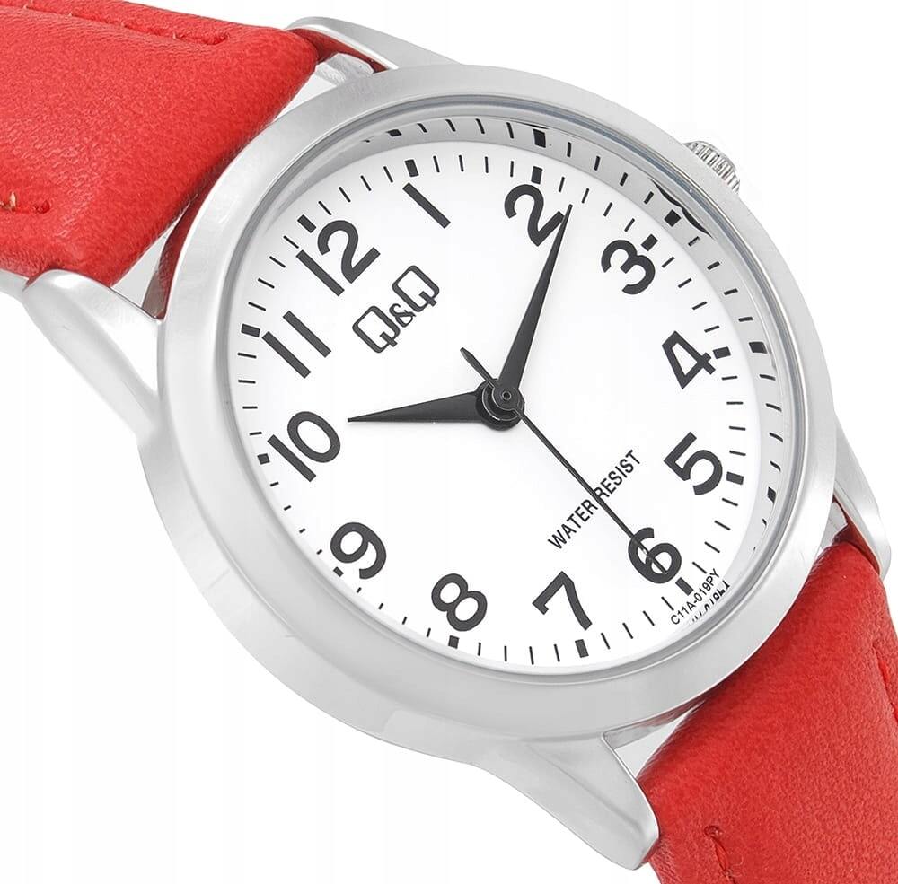 Reloj Q&Q Dama De Cuero Rojo - Imagen 3