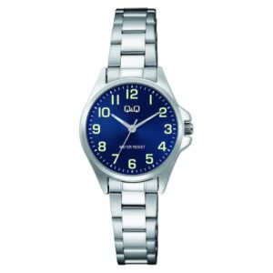 Reloj Q&Q Dama Fondo Azul De Acero Inoxidable